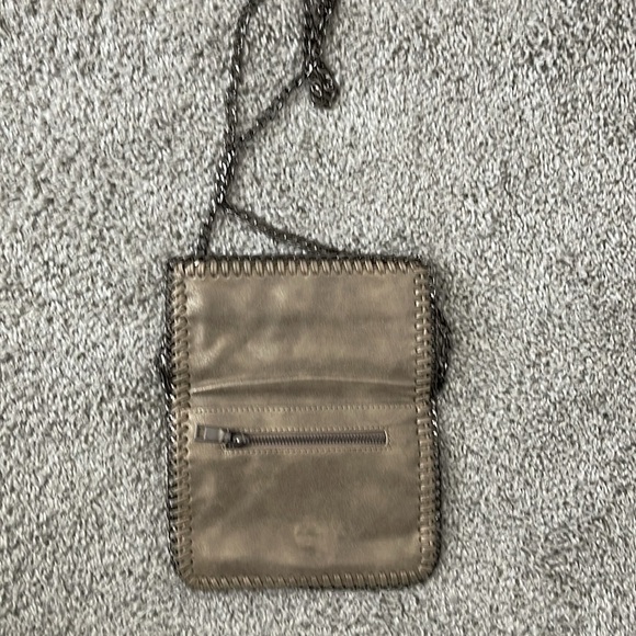 Bronze Shimmer Faux Leather Crossbody Bag - Picture 3 of 4